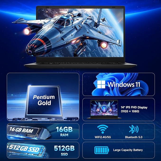 Laptop SHBIV SB14Y 14" FHD 16GB RAM 512GB SSD Intel HD Graphics miniatura 4