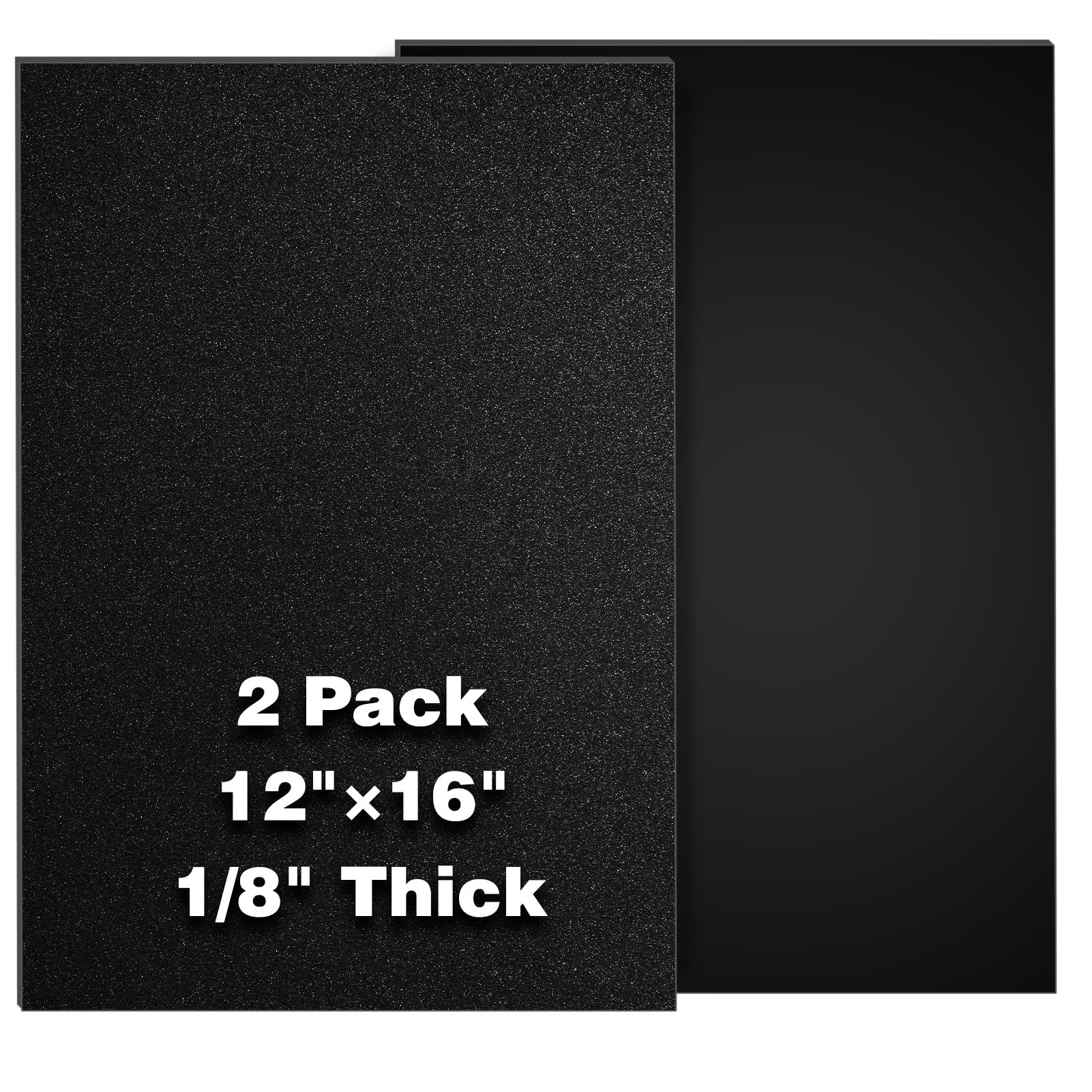 ABS Plastic Sheets - 1/16" Thick, Black (Pack of 3) -8 ABS Plastic Sheets - 1/16" Thick, Black (Pack of 3) -8
