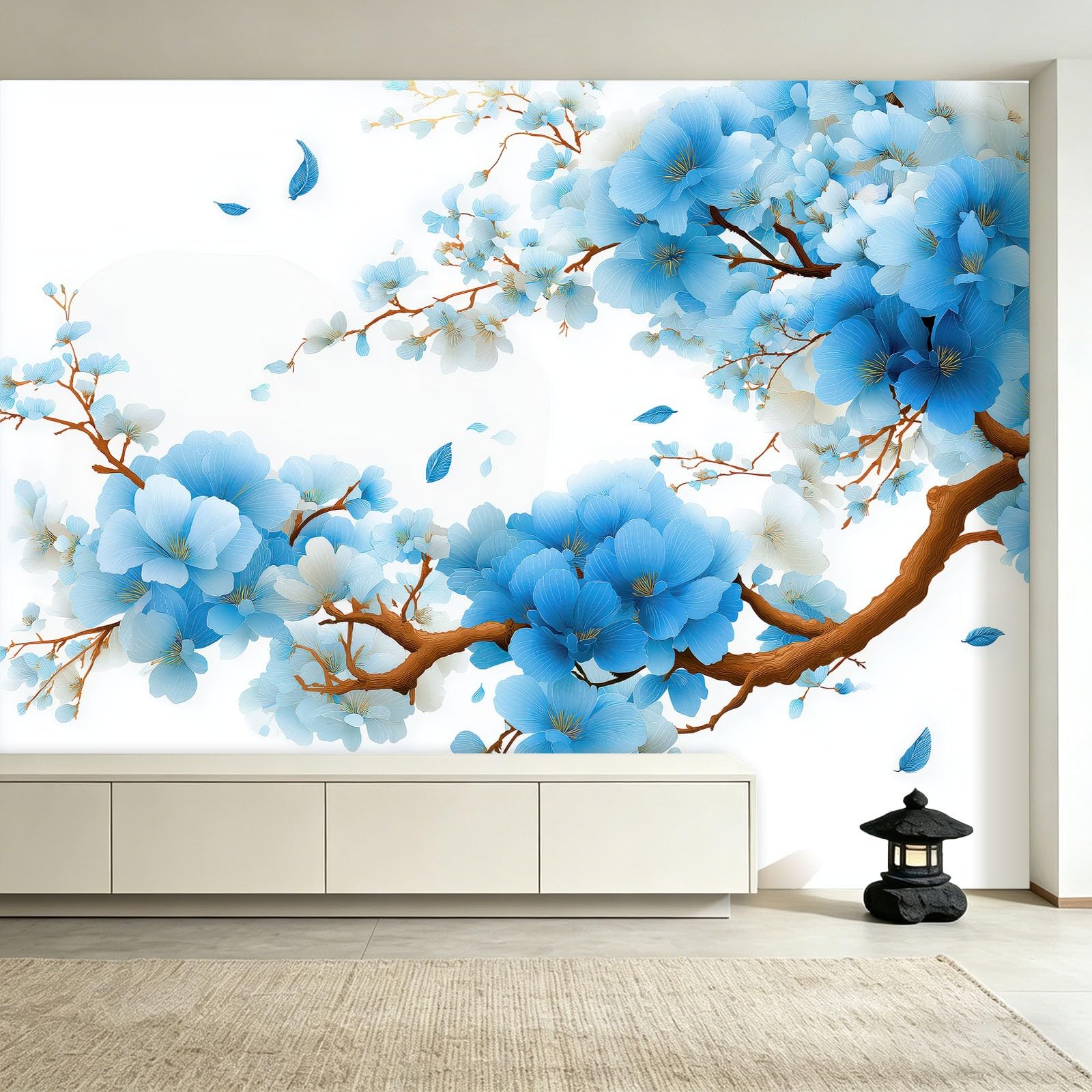 Papel pintado fotográfico tradicional de fieltro, 350 x 256 cm, para salón de té, estudio, salón, papel pintado