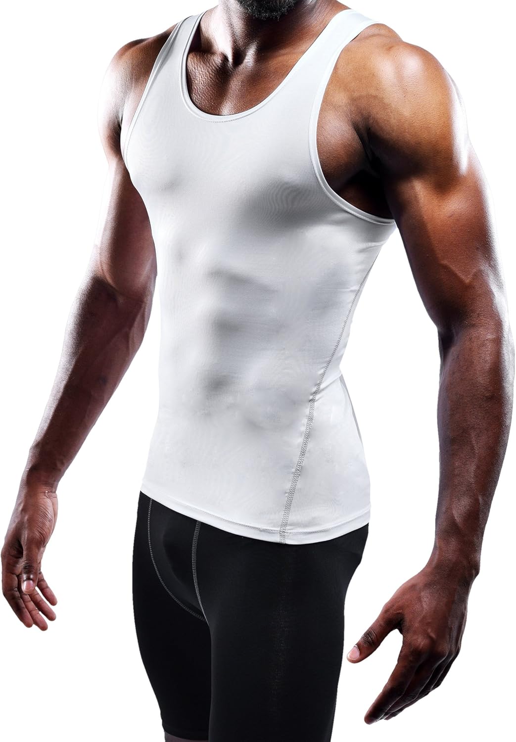 NELEUS Men's 3 Pack Athletic Compression Under Base Layer Sport Tank Top - Image 6
