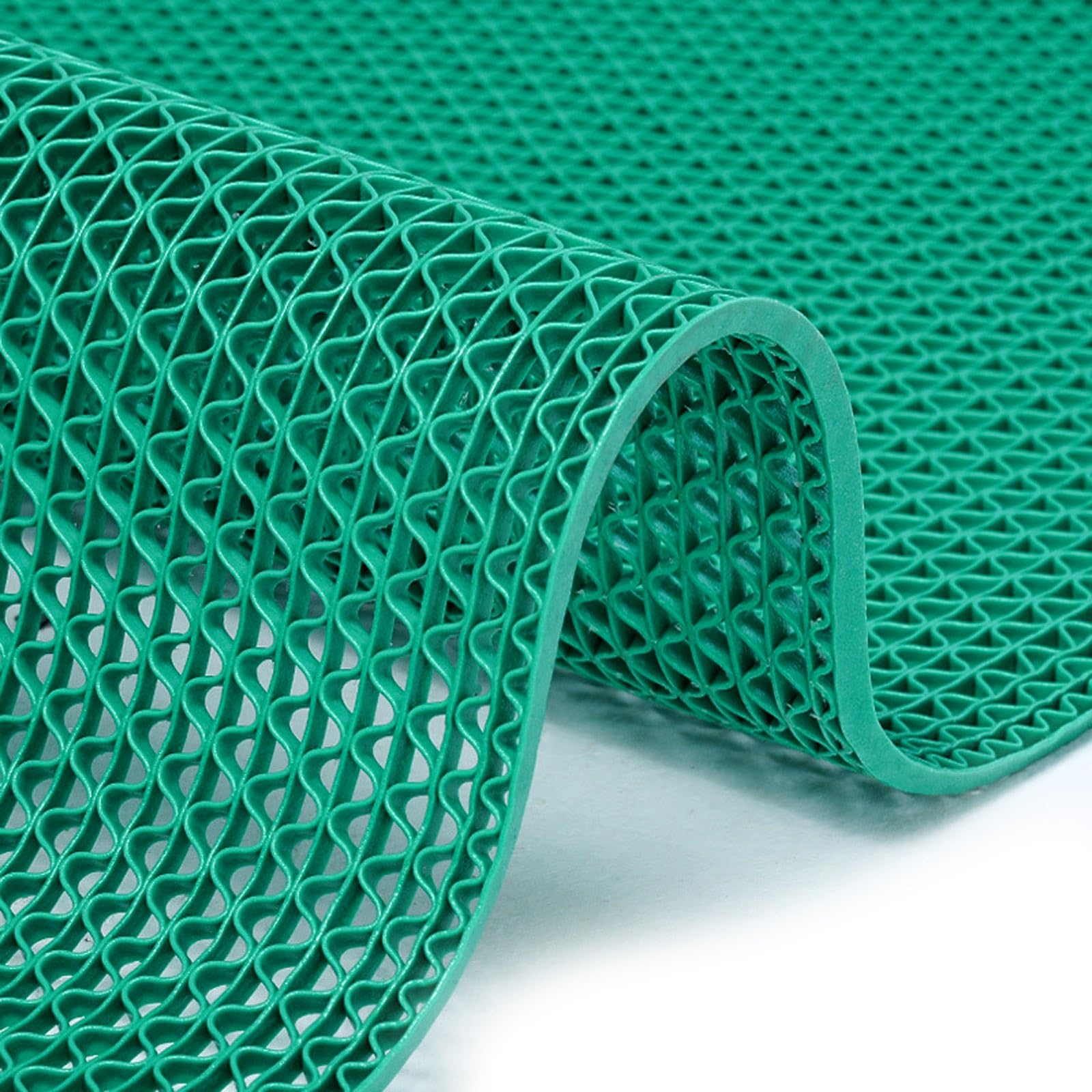 MBBTAG Outdoor Rubber Mats with Drainage, Pool Mats for Floor, Freely Cut, PVC Pool Non Slip Mat, Non-slip Drainage Floor Mat, Not Easy to Deform, Suitable for Swimming Pools/balconies/garages(Green,9