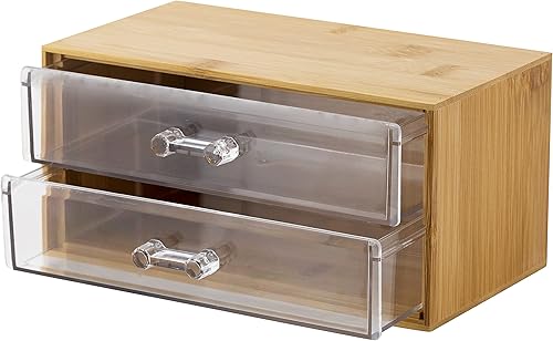 Miniatura 6 de Simplify Soporte para cosméticos y joyas de 2 niveles  Organizador de cajones  Pecho  Sostiene maquillaje y accesorios  Almacenamiento para encimera