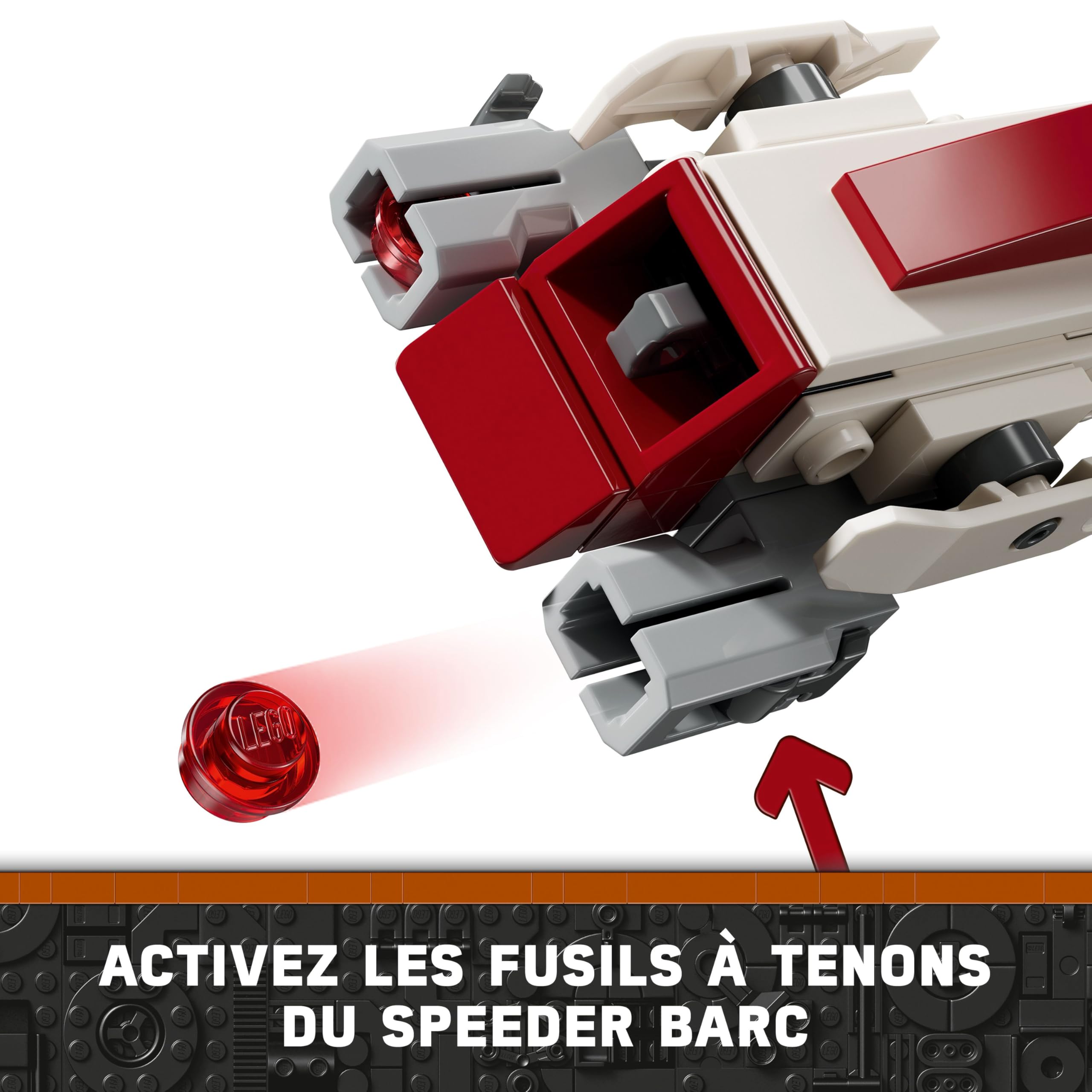 LEGO Star Wars : The Mandalorian L’évasion en Speeder BARC Set de Construction pour Enfants - Moto avec Side-Car à Construire, Inclut Kelleran Beq et Grogu, Un Cadeau pour Les Enfants dès 8 Ans 75378