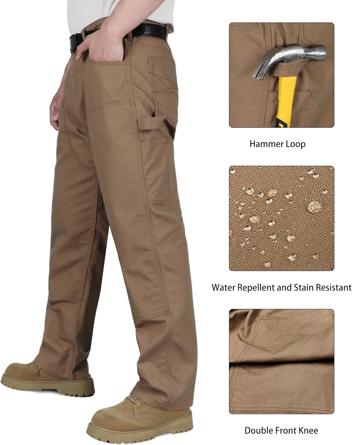 TICOMELA FR Pants for Men Flame Resistant Carpenter 100% Cotton Pre-Washed Fire Retardant Jeans - Image 4