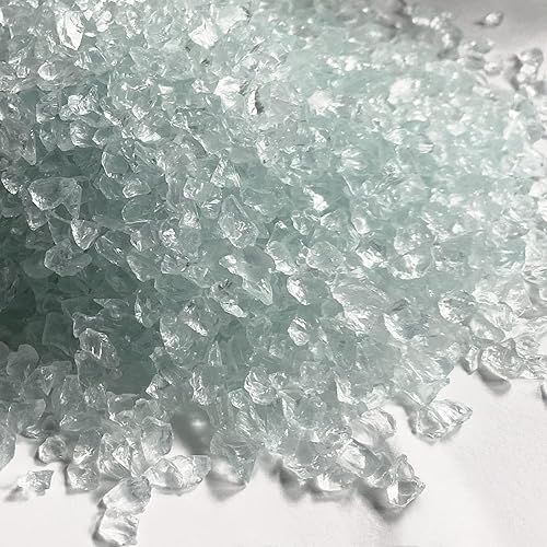 Miniatura 5 de Jeejunye Vidrio curshet, chips transparentes de 2 libras para manualidades, arte, resina, vidrio, grava, piedra, vidrio roto, acuario, decoración de