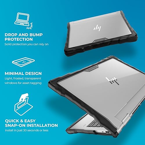 Miniatura 5 de Gumdrop Droptech - Funda para laptop solo compatible con HP Elitebook X360 830 G11G10G9 (2 en 1) de 13.3 pulgadas, protección fiable contra caídas