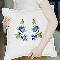 Vista 2 de 1 par de parches de peonía azul, parches de flores para ropa de bricolaje, jeans, manualidades de costura