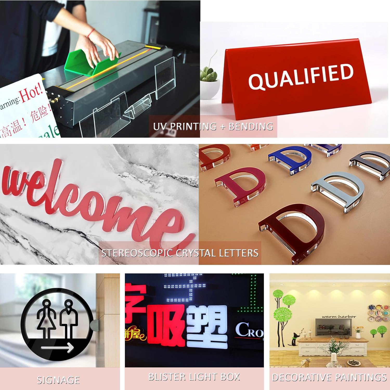 20 Pieces & 10 Colors Cast Acrylic Sheets 12" x 20" x 0.118" Opaque (no-Transparent) Plastic Sheet for Crafts, Signs, DIY Projects.