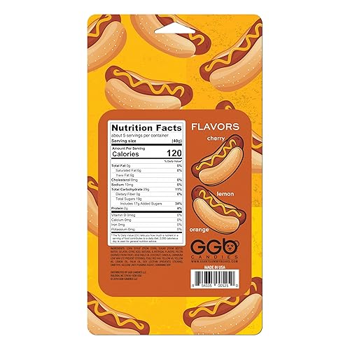 GGB Candies - GGB Candies con sabor a cereza, naranja, limón y manzana agria (7 onzas)