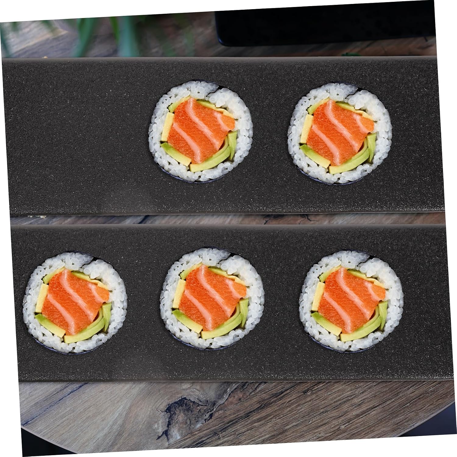 SHOWERORO Japanese Sushi Tray Rectangular Snack Plate Ceramic Serving Dish for Sushi Sashimi