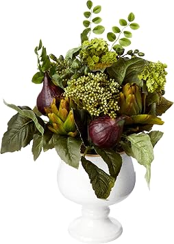 Nearly Natural Artichoke and Hydrangea Silk Flower Arrangement
