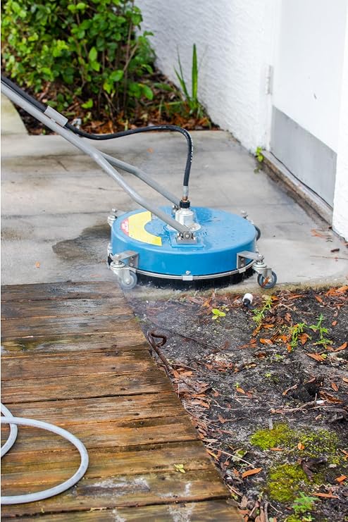 Pressure-Pro 18 Surface Cleaner for Pressure Washer 4500 PSI, 5 GPM, 180F Hot Water Rated, 3/8 Quick Connect, Dual Handle w/Wheels, Commercial Driveway & Patio Cleaner