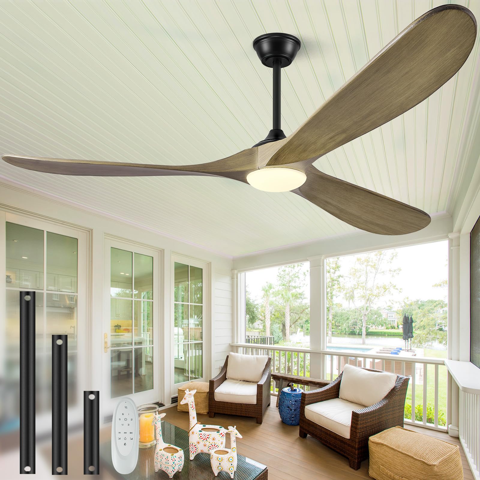 BOOSANT 60 Inch Ceiling Fan with Lights