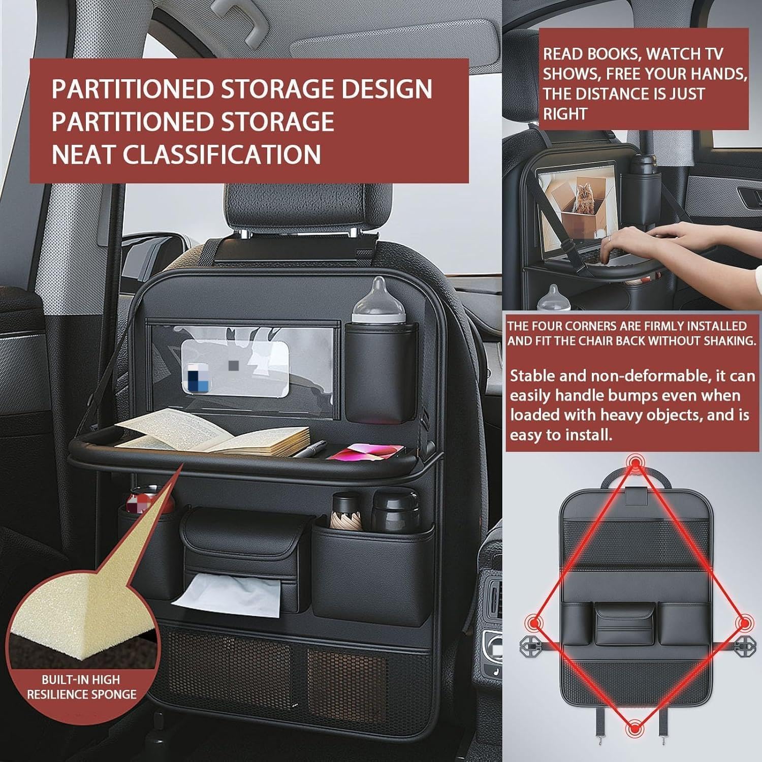 Organizzatore per Benz EQE 2025, portaoggetti per seggiolino Auto, organizzatore per seggiolino Auto Appeso con portabicchieri