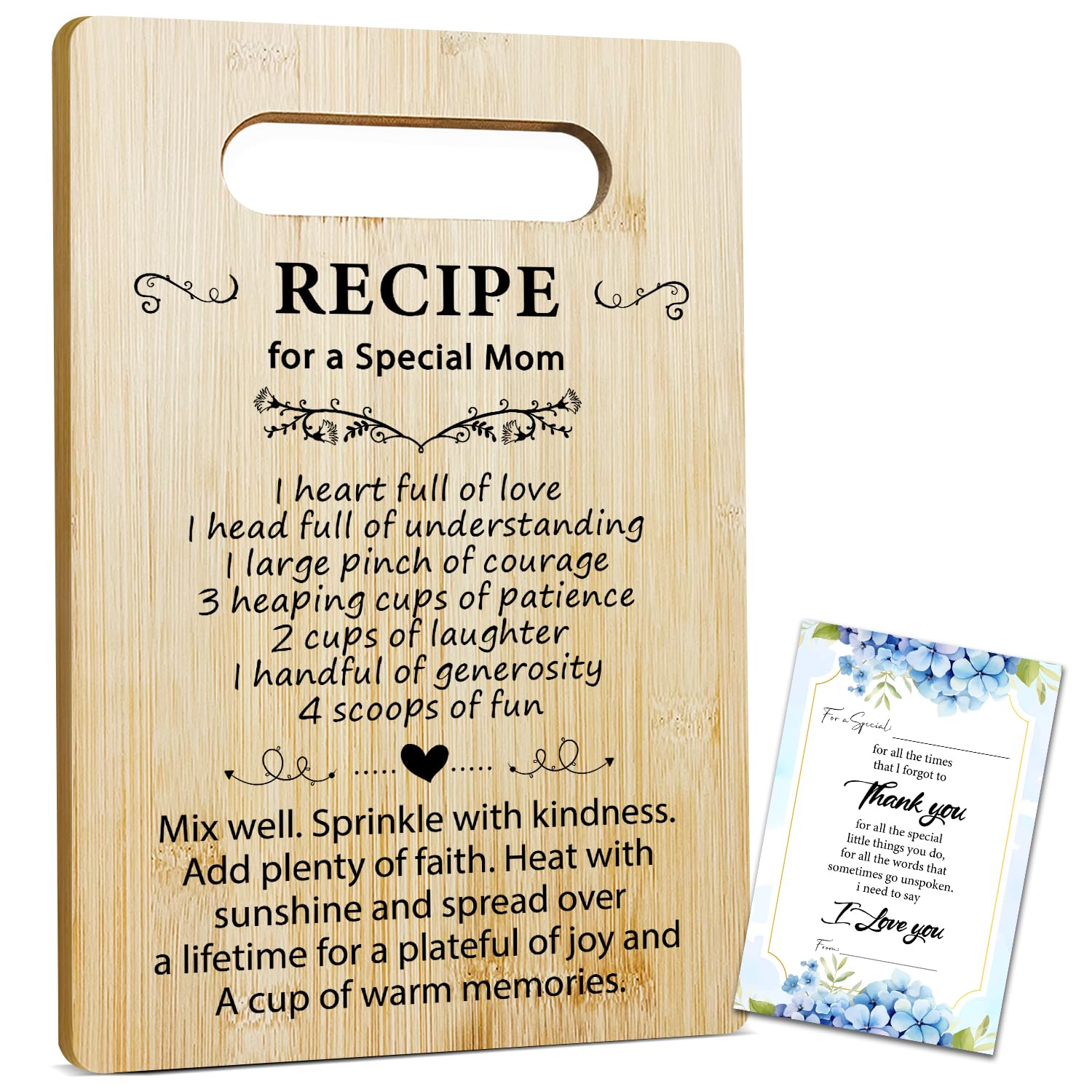 Photo 1 of ** sold as is no refund/return** see comments
Recipe for a Special Mom Bamboo Cutting Board, Charcuterie Boards for Kitchen Decor, Mother's Day Birthday Christmas Gifts for Best Mom From Daughter Son -029