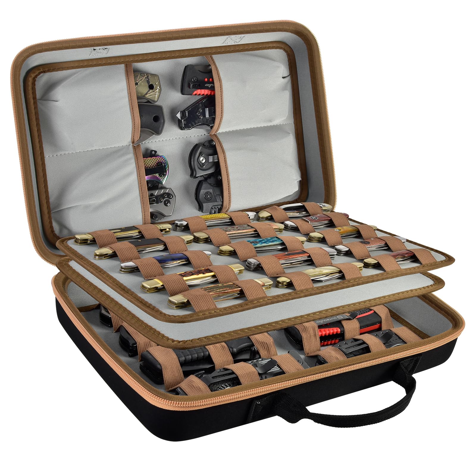 ANKHOH Knife Display Case for 56+ Pocket Knives