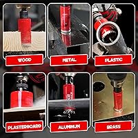 Vista 9 de EZARC Juego de brocas escalonadas y sierra de agujero bimetálica de 16 piezas