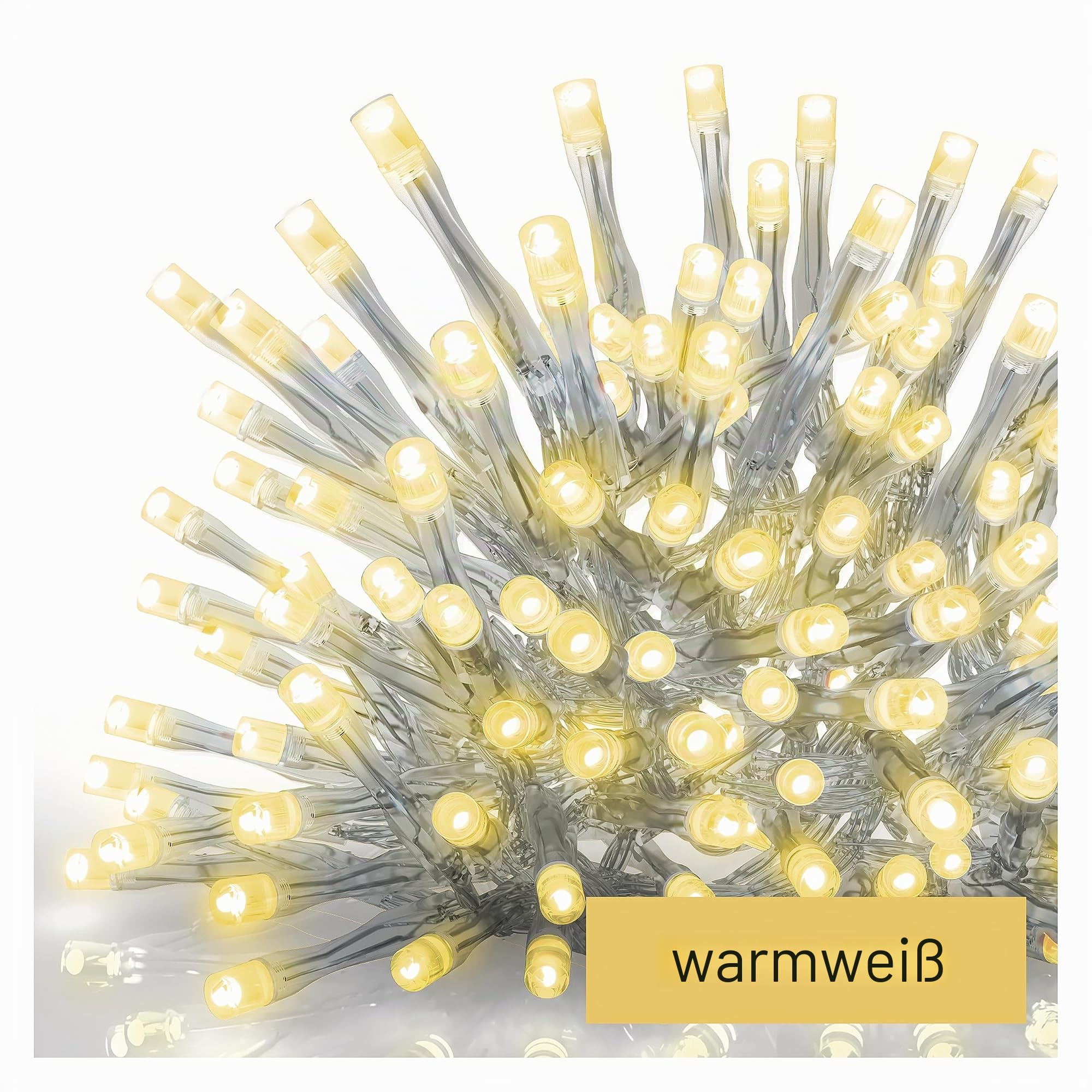 EMOS LED-Eisregen Lichterkette, 5m Weihnachtslichterkette + 5m Zuleitung, 8 Lichtmodi, Fernbedienung und Netzteil mit Timer, 300 LEDs, IP44 für Innen und Außen, Warmweiß