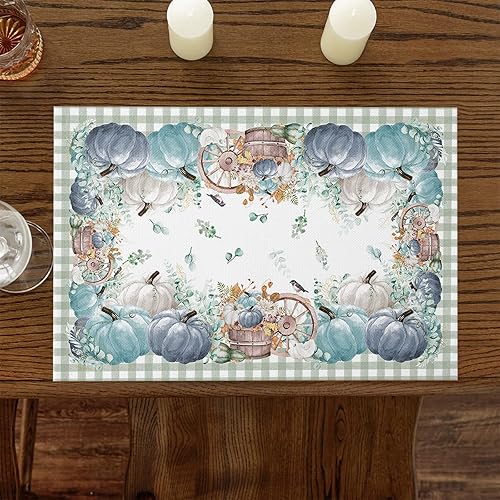 Vista 895 de Juego de 6 manteles individuales rojos para el día de San Valentín, diseño de corazón de San Valentín, resistentes al calor, lavables, manteles