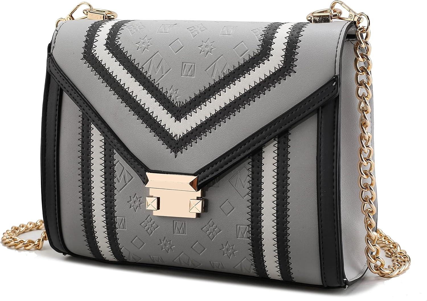 MKF Collection Crossbody Bag for Women, Vegan Leather Designer Crossover Lady Handbag Small Messenger Purse By MiaK