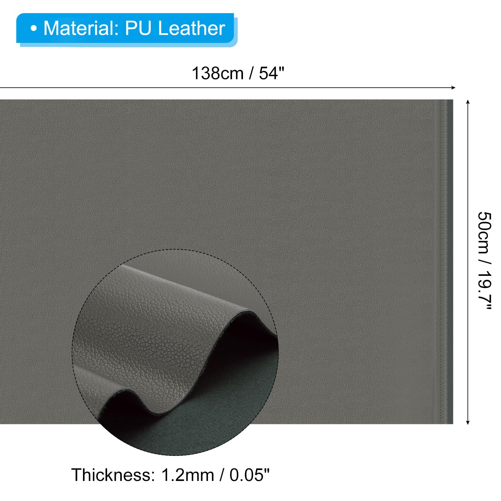 PATIKIL 54x19.7x0.05 Inch Faux Leather Sheets - Image 2