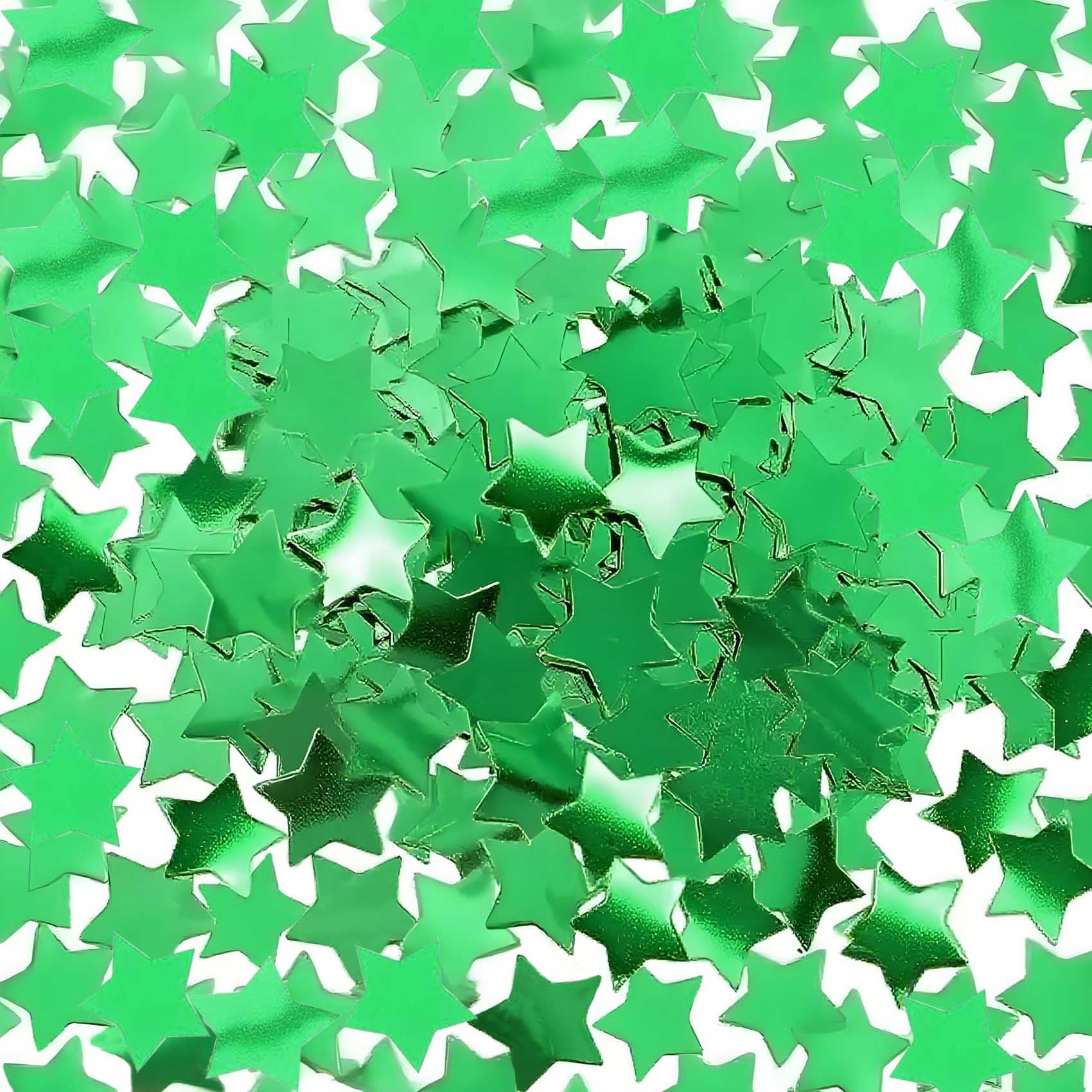 Green Metallic Foil Star Confetti 0.78inch/2cm 8000PCS Table Confetti for Party Birthday Decoration or Filled Balloons