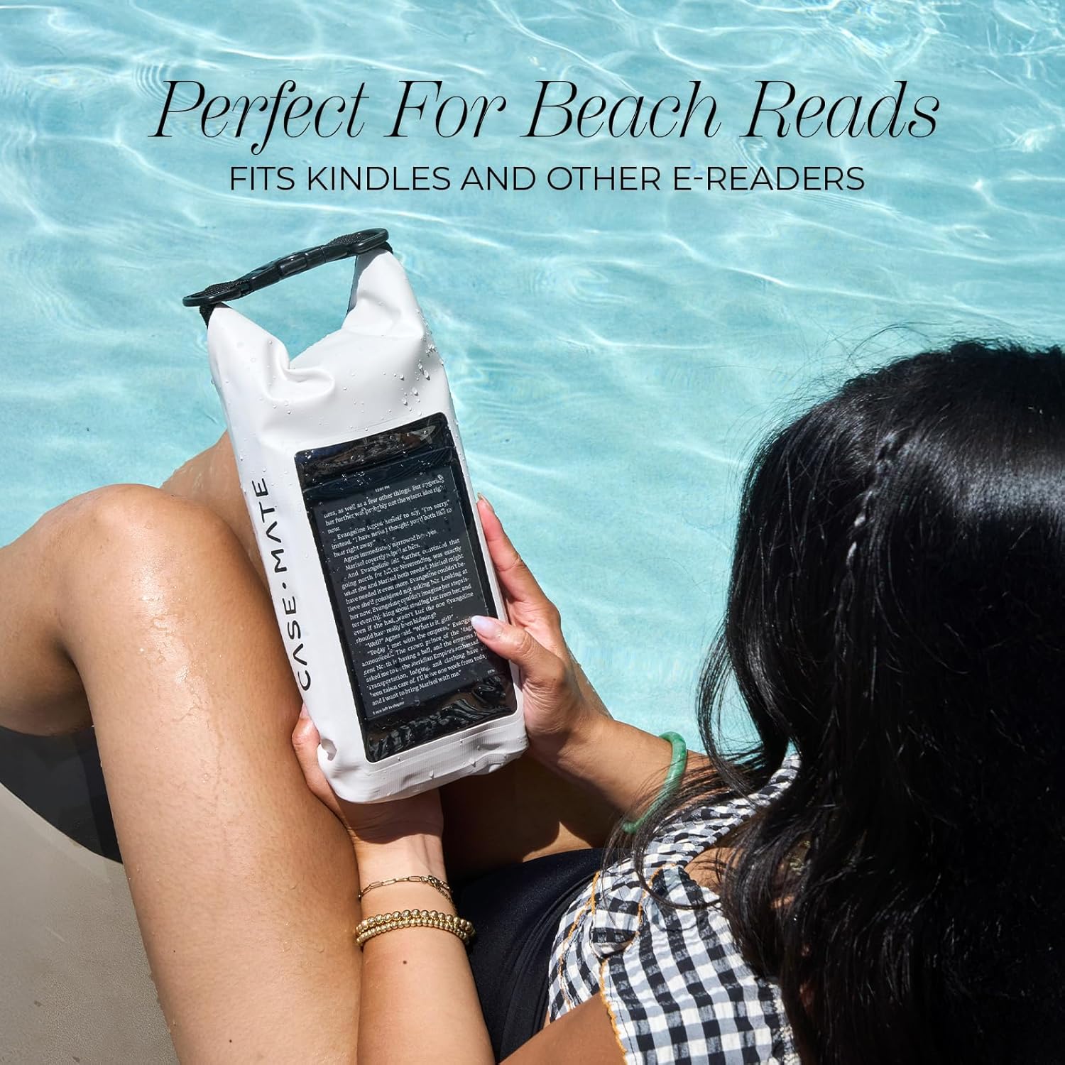 Case-Mate Sand Dollar Mini IP68 Waterproof Bucket Bag - Roll Top Dry Bag 2L Cap with Waterproof Pouch for Swimming Kayaking Boating Travel and More - For Phones Up to 7" - Image 6