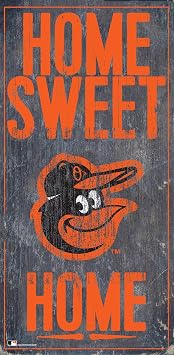 Fan Creations MLB Baltimore Orioles Unisex Baltimore Orioles Home Sweet Home Sign, Team Color, 6 x 12, M0653-Orioles