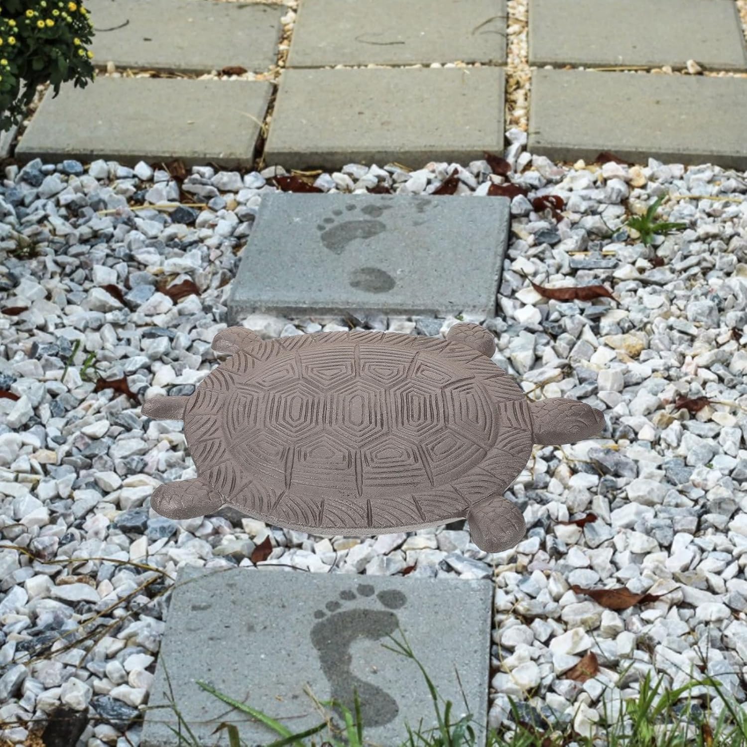 Garden Turtle Stepping Stone Durable Cast Iron Outdoor Decorative Accessory for Walkways and Patios for Garden Pathways and Lawn Decor
