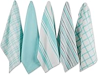Vista 24 de DII Surtido Tejido, Juego de Paños de Cocina, 18x28 pulgadas, Verde Azulado, 5 Piezas