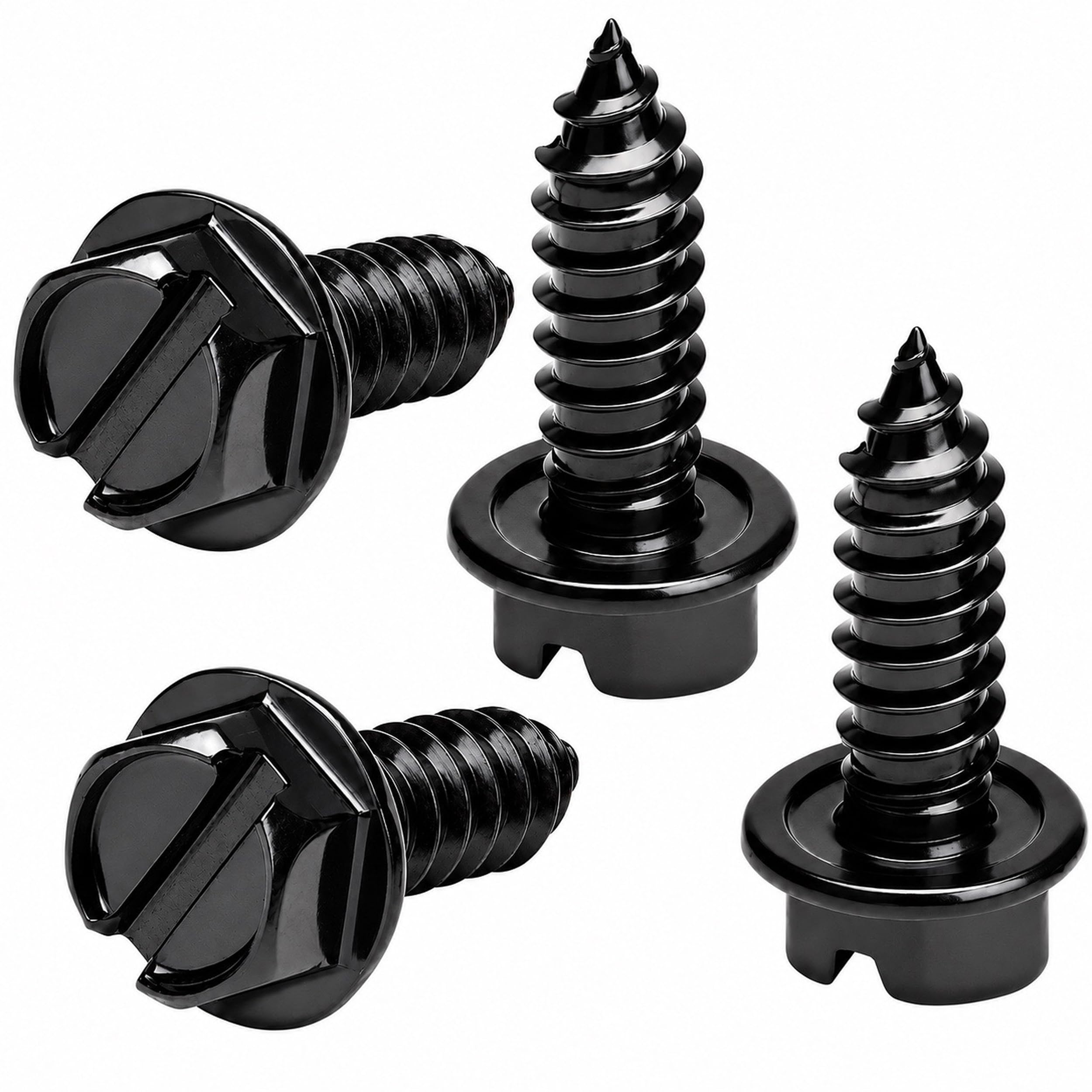 OttoSpeed Set of 4 Black Zinc Plated Screws (Type A Point, Flat Head, Fully Threaded)-image-24