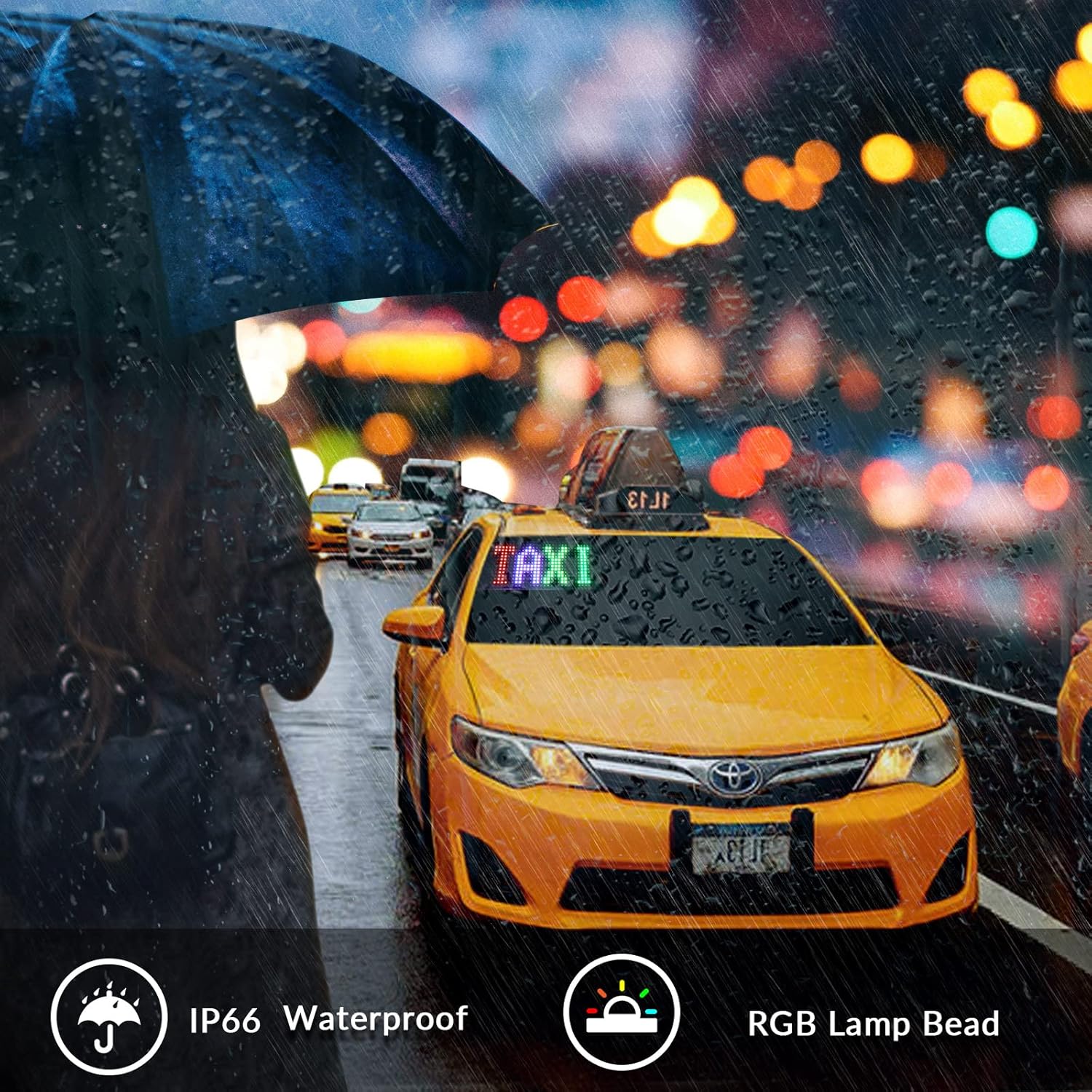 KJOY Mini LED Car Signs, 6.7»x2.76» Flexible USB 5V LED digital sign ...