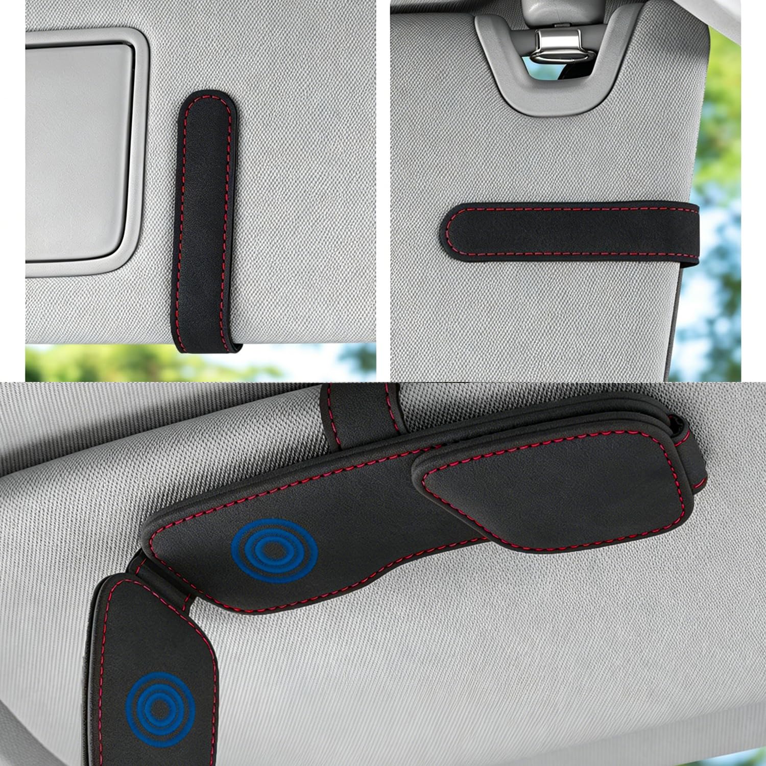 Porta Occhiali Auto Portaocchiali - 1 Pezzo, Nero, Supporto per Occhialis da Sole Auto, Adatto per Riporre Occhiali da Sole, Occhiali da Vista, Carte e Oggetti Simili