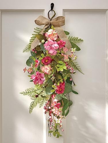 Miniatura 2 de Montgomery Ward Botín de lágrima rosa con lazo de arpillera