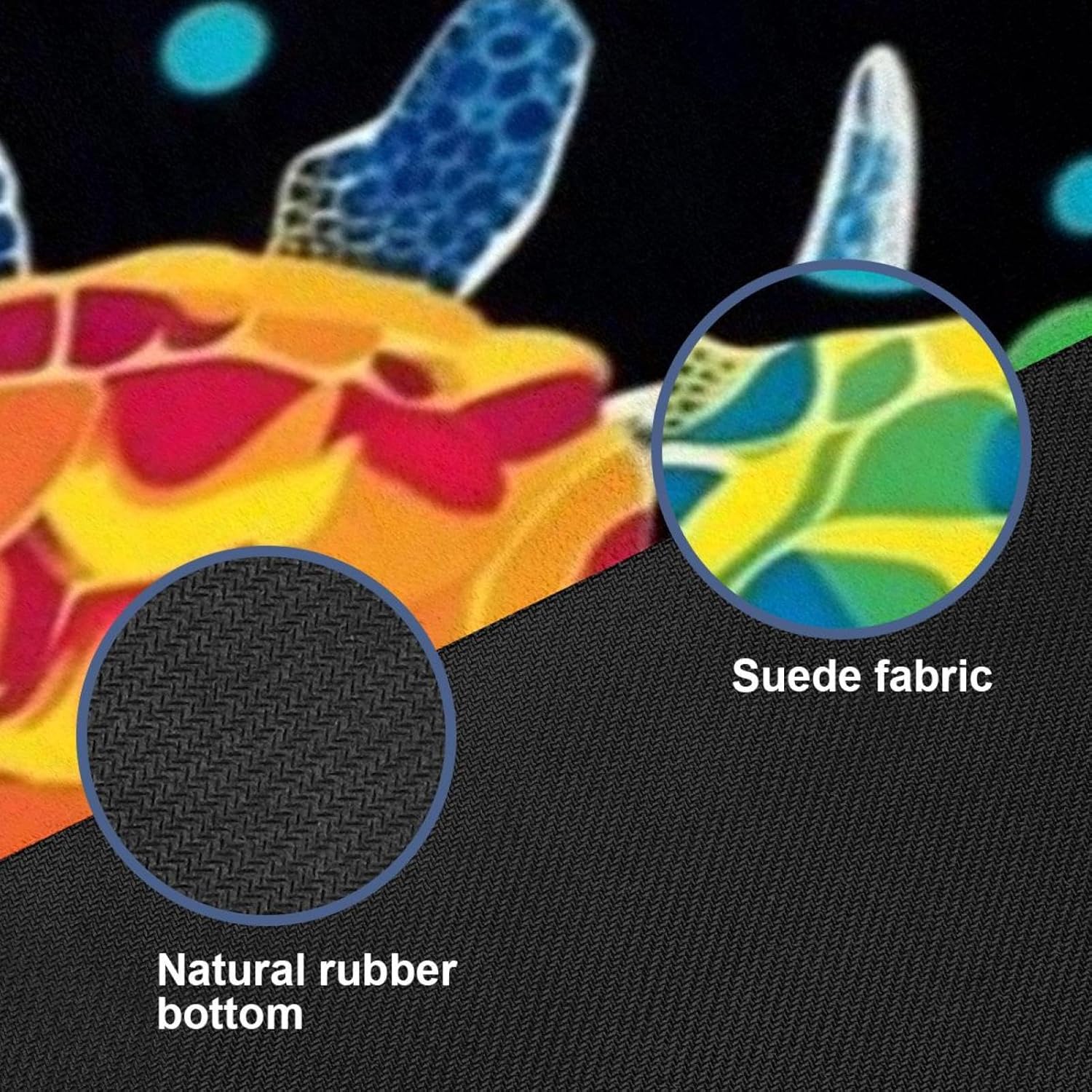 Yoga Towel, Sea Turtle Pattern Non Slip Sweat Absorbent Hot Yoga Mat Towel for Hot Yoga, Pilates and Fitness - 72.8" x 26.8"