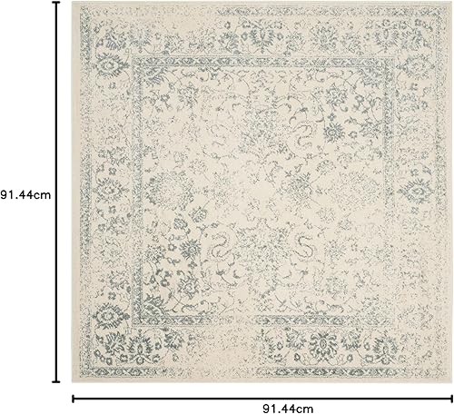 Miniatura 551 de Safavieh colección Adirondack - Alfombra de área, 6 x 9 pies, gris y azul, diseño oriental desgastado, no desprende pelusa, fácil cuidado, ideal
