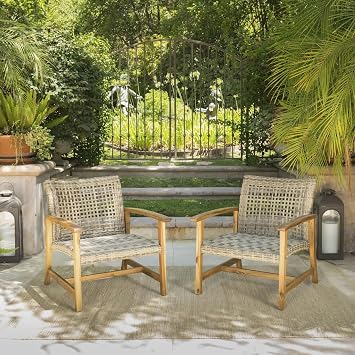 Elegant Hampton Wood and Wicker Club Chair with Cushions