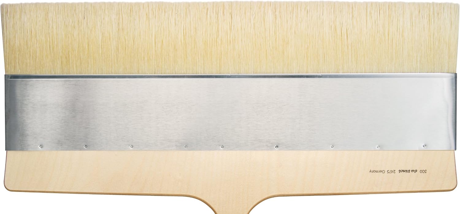 da Vinci Varnish & Priming Series 2475 Mottler Brush, Medium Hog Bristle with Natural Lacquered Handle, Size 500