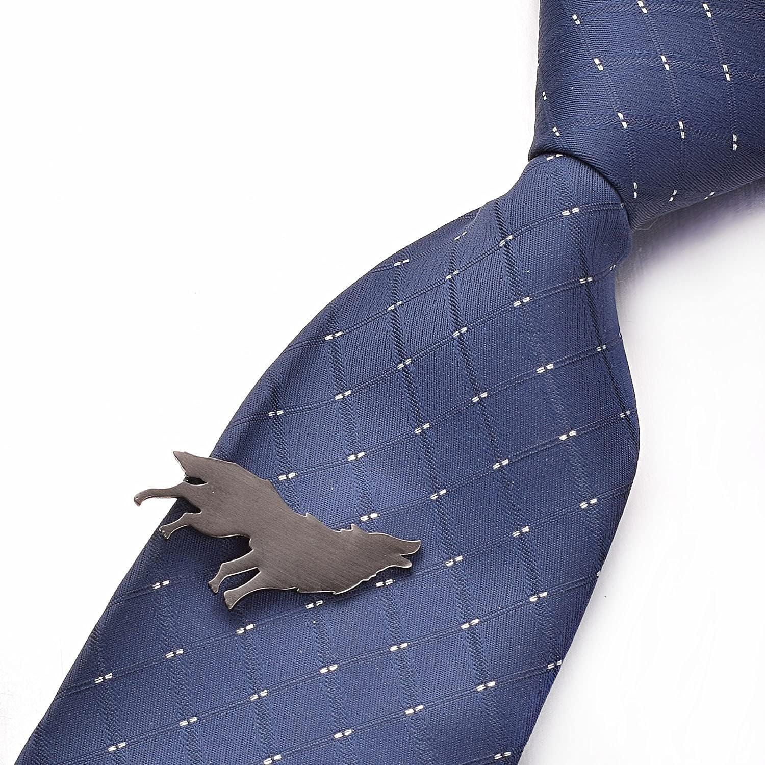 Yoursfs Grey Wolf Tie Clips For Men Animal Novelty Tie Clip Bar For Men Business Jewelry image 4
