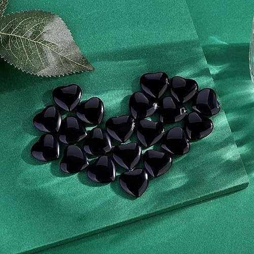 Miniatura 8 de 10 piezas de cristales de corazón gruesos de 0.8 x 0.8 pulgadas de grosor, amatista, cristal curativo natural, corazones pulidos, piedras talladas,