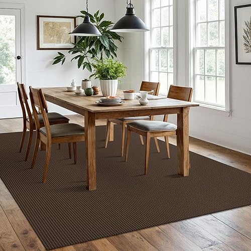 Miniatura 284 de IOHOUZE Alfombra lavable de 4 x 6 pies con parte trasera de goma antideslizante tejida para interiores y exteriores, alfombra para entrada