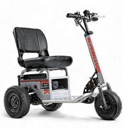 SuperHandy Electric Tugger Cart, Industrial Tow Tractor Riding Scooter - 1 Seater, 2600 lbs Towing Cap, 350 lbs load cap, 48V 4Ah Li-Ion Battery - For Warehouse Material & Mobility Personnel Transport