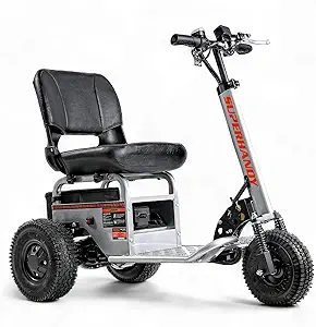 SuperHandy Electric Tugger Cart, Industrial Tow Tractor Riding Scooter - 1 Seater, 2600 lbs Towing Cap, 350 lbs load cap, 48V 4Ah Li-Ion Battery - For Warehouse Material & Mobility Personnel Transport