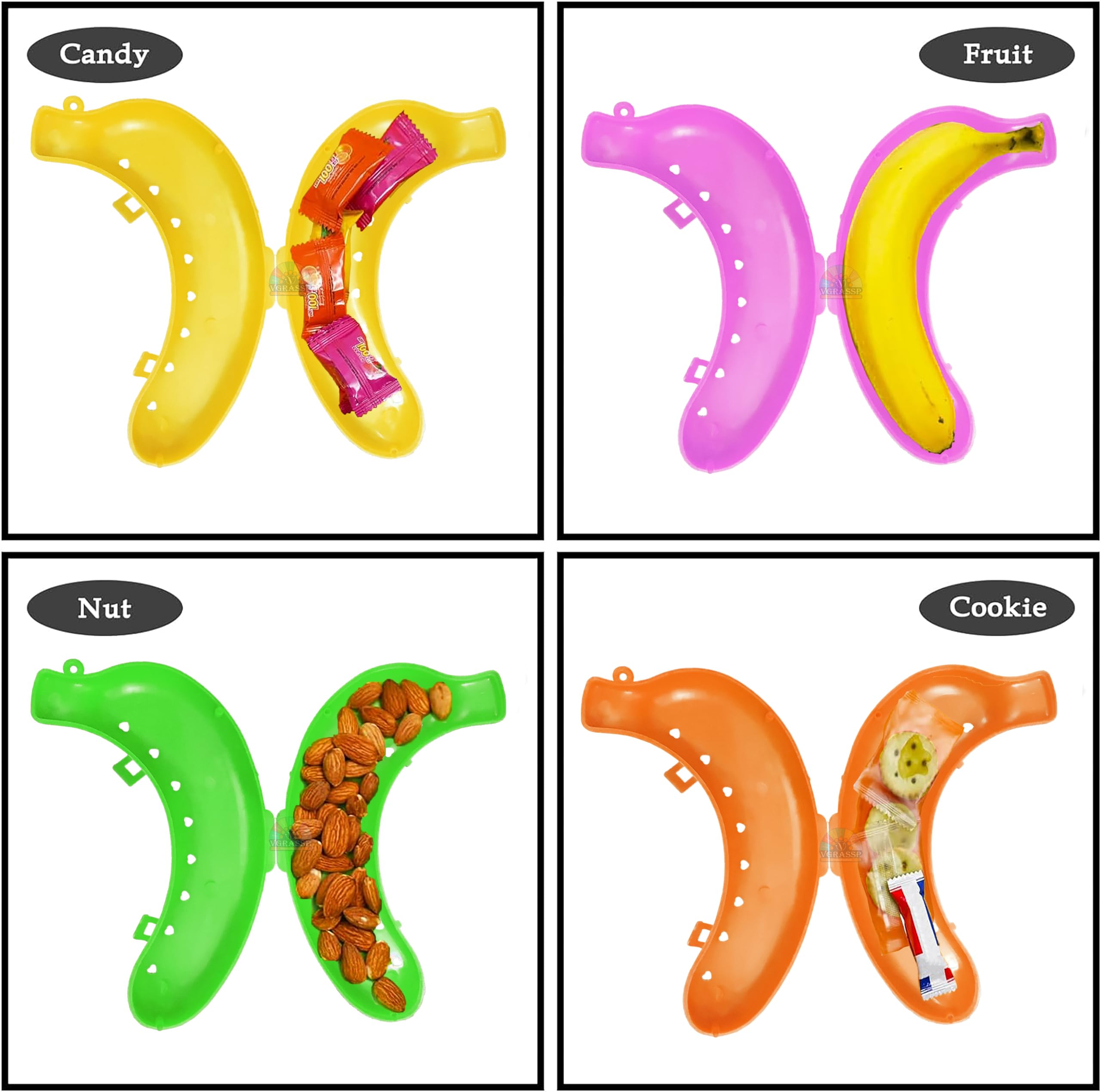 VGRASSP Pack of 2 Banana Storage Case For Kids - Banana Box For School And Outdoor - Color As Per Stock - Image 5 thumbnail