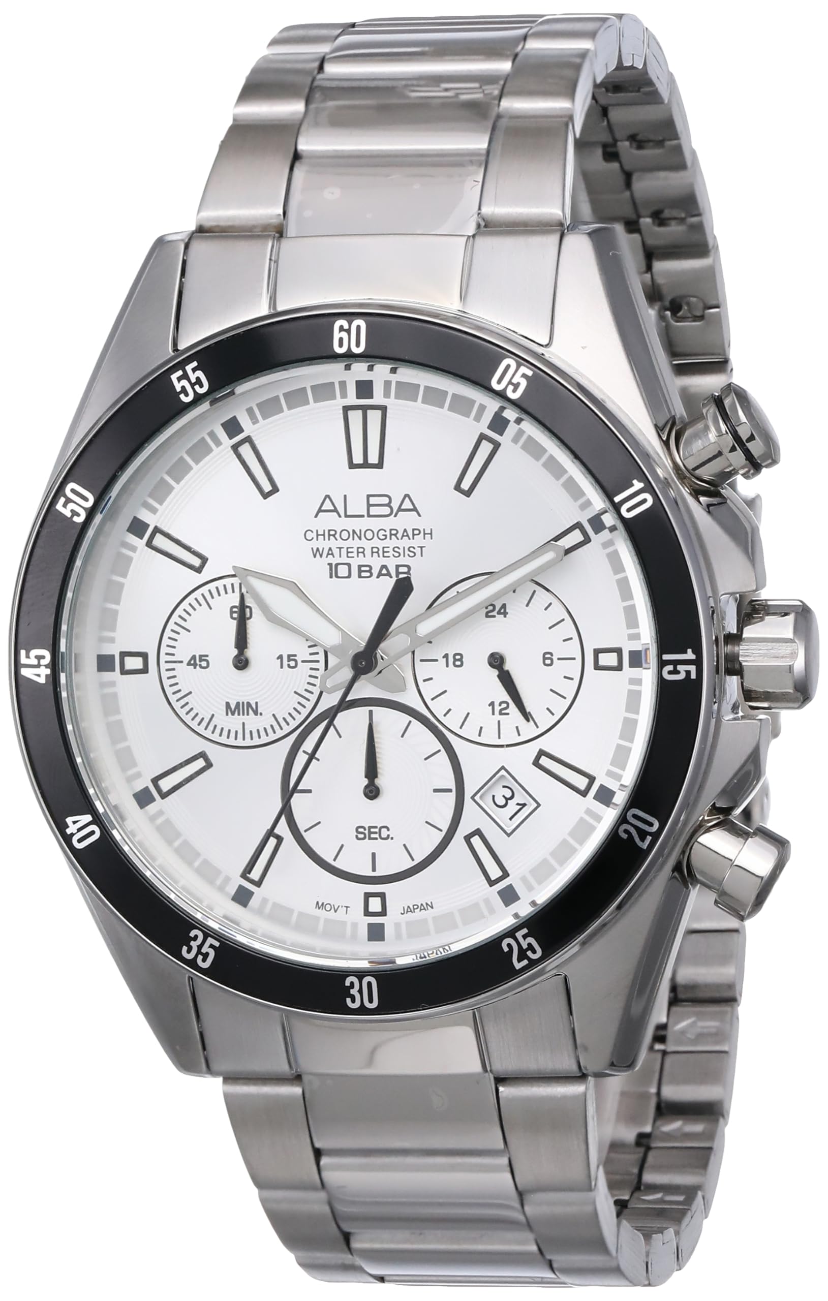 Alba Stainless Steel Analog Silver Dial Men Watch-At3J31X1, Silver Band (B0CTCT8R3C) Amazon Price History, Amazon Price Tracker
