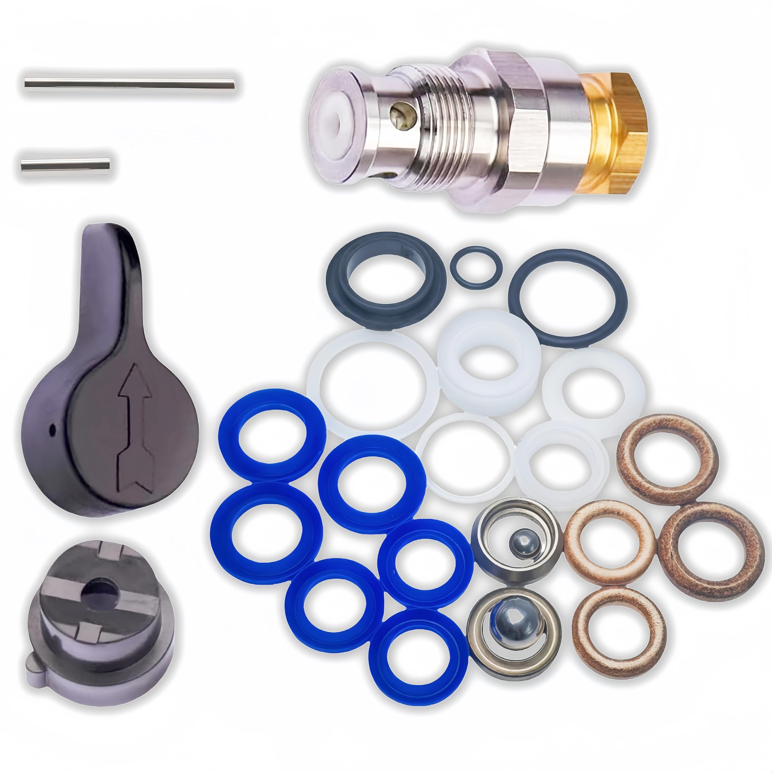 3 pezzi 235014 Valvola di scarico Primo Spray Valve 244194 Kit di riparazione pompa per Graco 210 230 390 395 490 495 595 3400 Spruzzatore Airless Vernice (235014+244194)