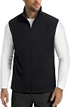 MAGCOMSEN Men's Fleece Vests Zip Up Sleeveless Vest with Pockets Winter Warm Outerwear Jacket for Hiking Golf