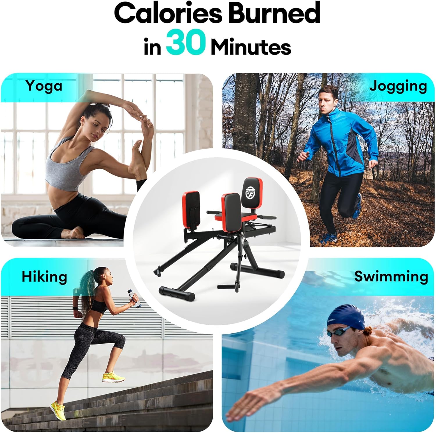 2 In 1 Hip Abductor/Adductor Machine, Thigh Master Trainer F...