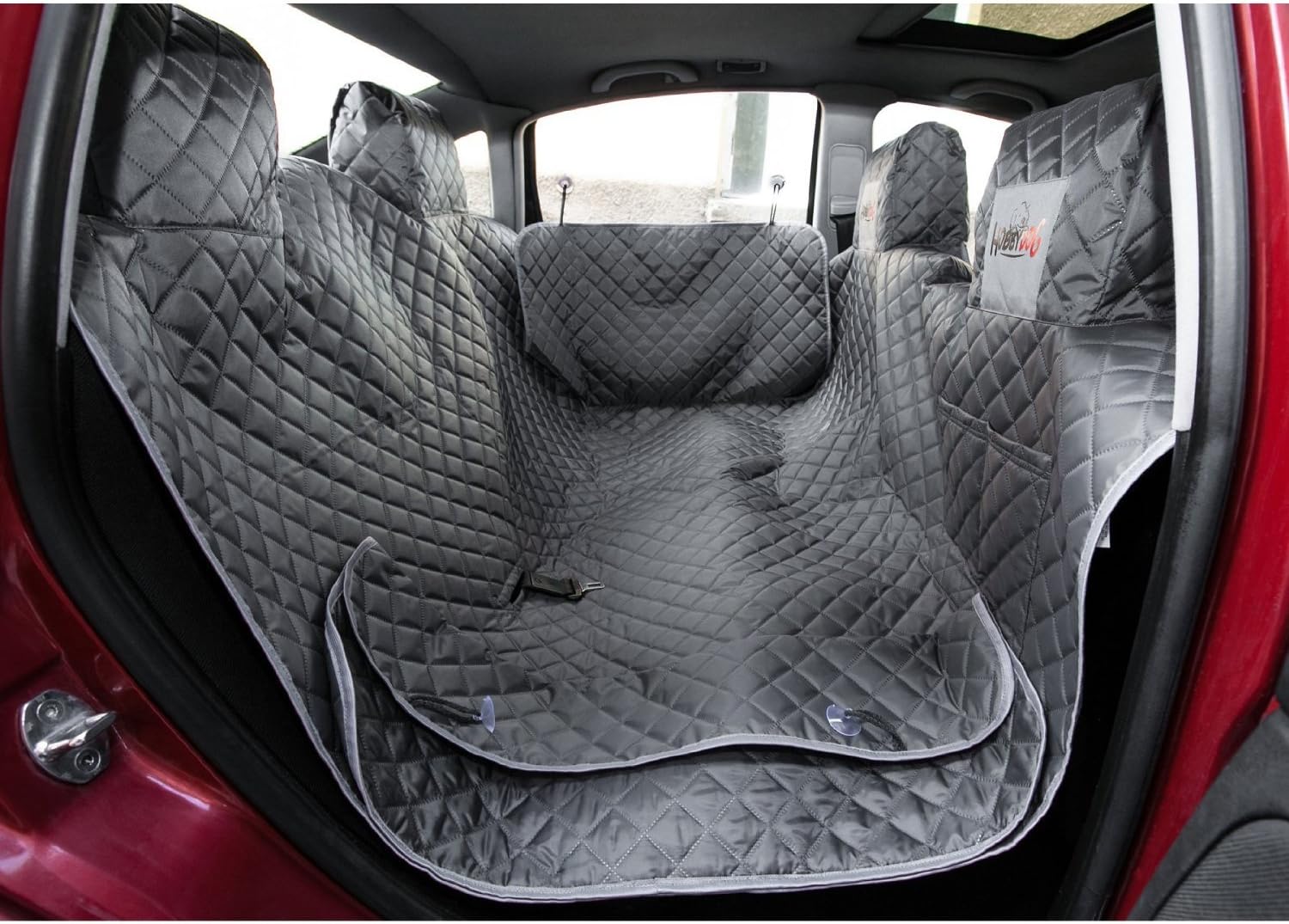 Hobbydog 190 ZBOSZA2 Car Cover Seat with Door Cover 190 x 140 cm Grey, M, Grey, 800 g
