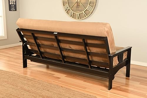 Vista 79 de MFD Futón Montana, Verde, Tela Madera, Colchón de ante de turba